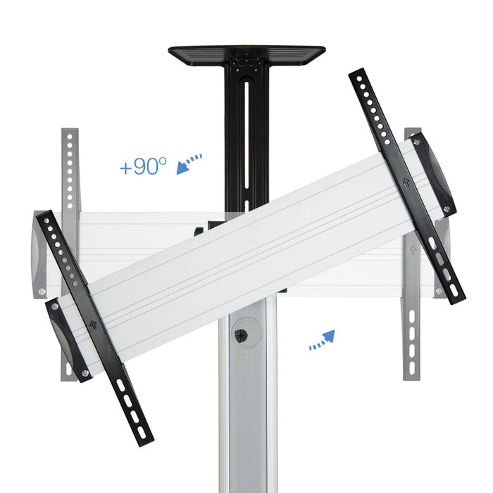 Tooq Soporte de Suelo con Ruedas FS1870M-B para TV de 37-70 pulgadas